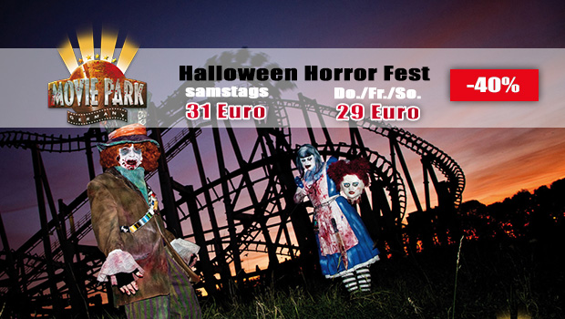 Movie Park: Halloween Horror Festival 2019 Tickets günstig